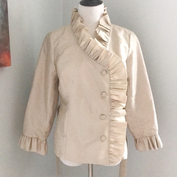 Calvin Klein Ruffle Detail Jacket - Picture 7 of 8